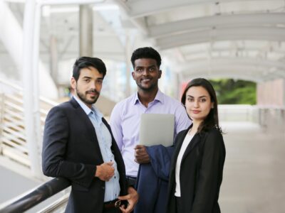 MBA students standing