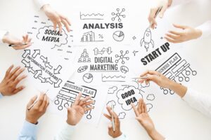 a mix of digital marketing topics