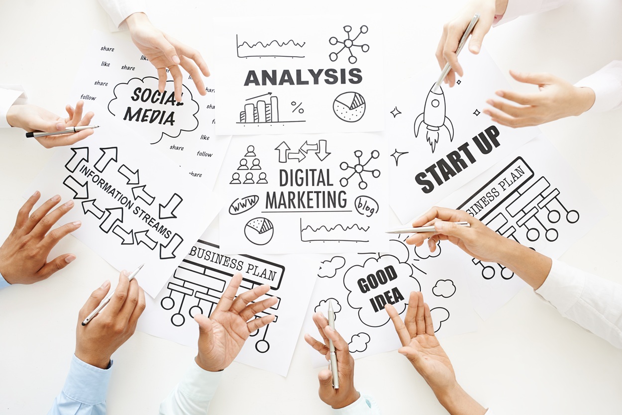 a mix of digital marketing topics